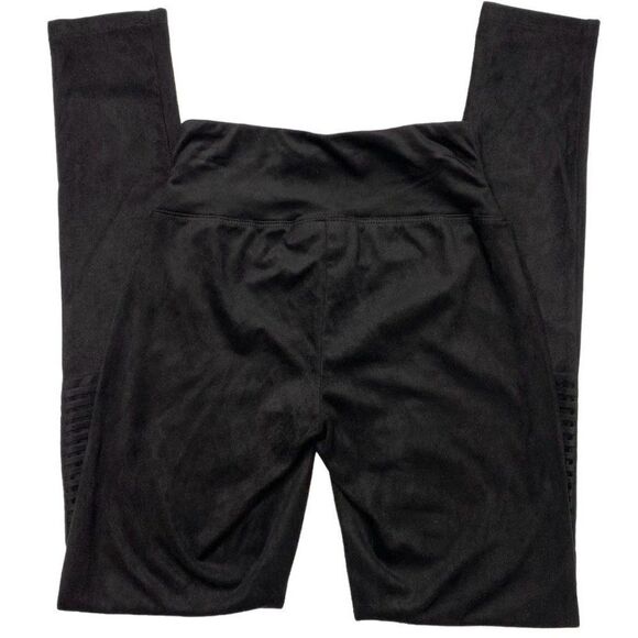 INC Pants - INC Leggings Women's SMALL Black Faux Suede Moto-Accent Super Stretch NEW
